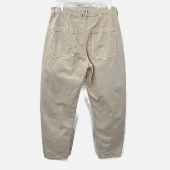 Veronica Beard Charlie High Rise Barrel Leg Jeans in Ecru - Size 31 - Picture 5 of 8